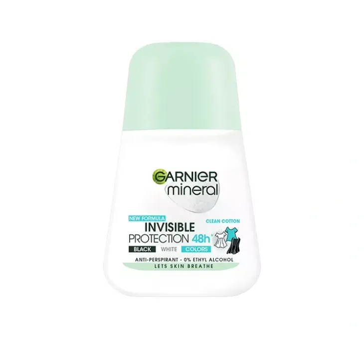 Garnier Mineral Invisible Protection 48h antyperspirant dla kobiet roll-on Clean Cotton 50 ml