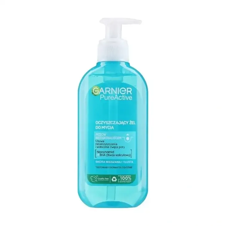 Garnier oczyszczający żel do mycia twarzy skóra mieszana i tłusta 200 ml