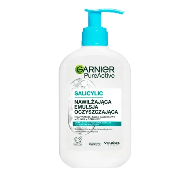 Garnier Pure Active nawilżająca emulsja oczyszczająca 250 ml