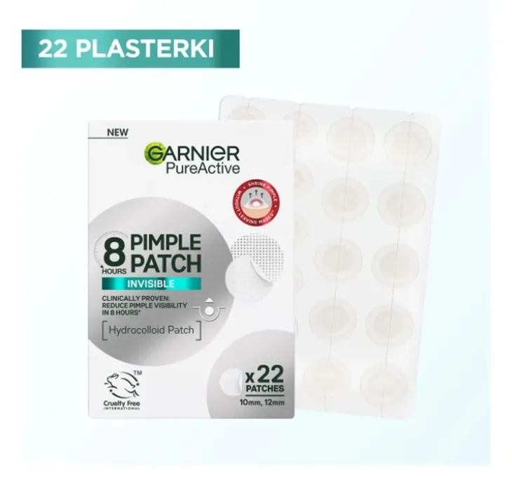 Garnier Pure Active plastry na niedoskonałości 22 sztuk
