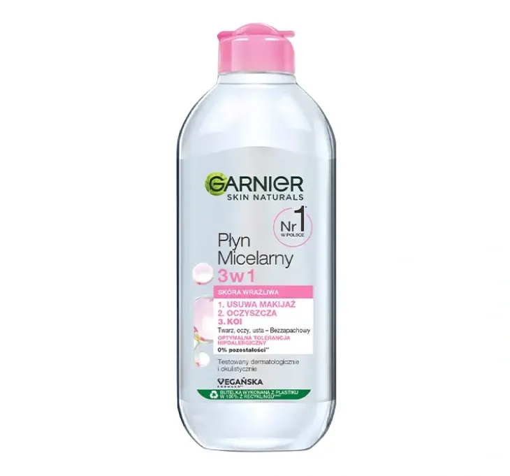 Garnier płyn micelarny 3w1 skóra wrażliwa 400 ml