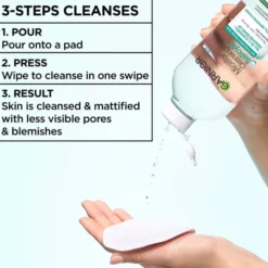 Garnier Salicylic płyn micelarny 2w1 z kwasem salicylowym do oczyszczania i demakijażu twarzy oczu i ust 400 ml