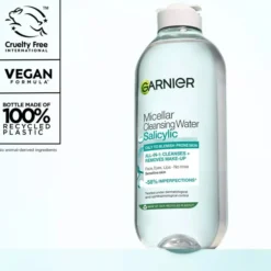 Garnier Salicylic płyn micelarny 2w1 z kwasem salicylowym do oczyszczania i demakijażu twarzy oczu i ust 400 ml