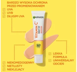 Garnier Vitamin C Daily UV rozświetlający fluid do twarzy SPF50+ Glow 40 ml