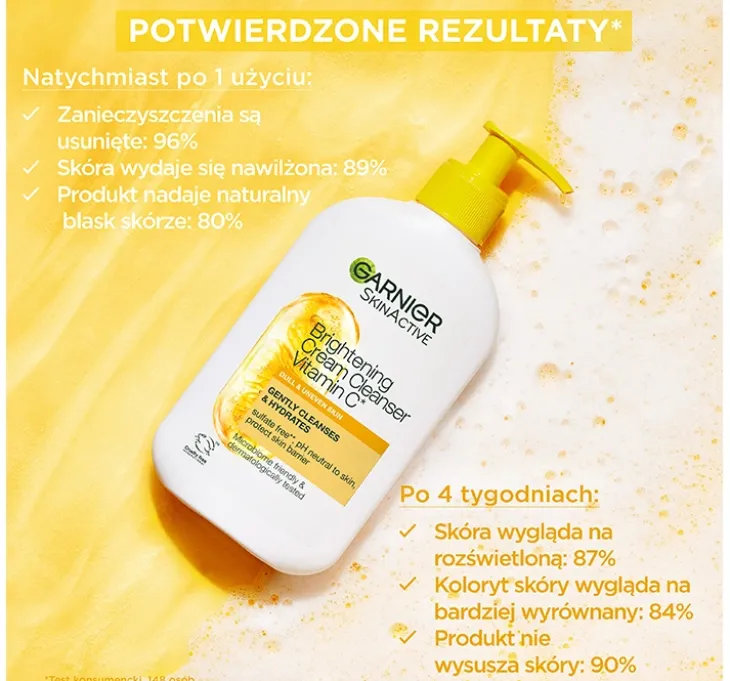 Garnier Vitamin C delikatna emulsja do mycia twarzy skóra matowa o nierównym kolorycie 250 ml