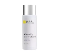 Geek & Gorgeous Cheer Up złuszczający tonik eksfoliator do twarzy z kwasami migdałowym + BHA 6% do cery mieszanej 30 ml