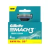 Gillette Mach3 Fresh Clean wkłady do maszynki do golenia dla mężczyzn 4 sztuki