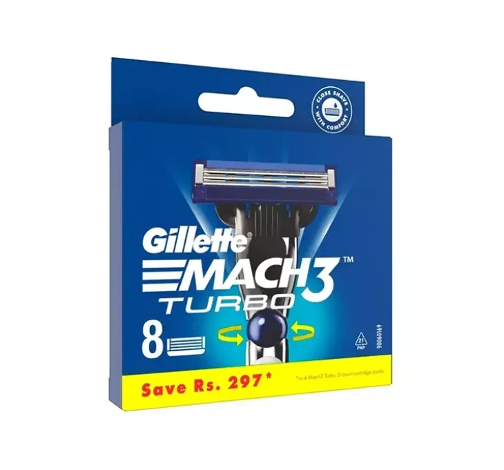 Gillette MACH3 Turbo wkłady do maszynki do golenia dla mężczyzn 8 sztuk