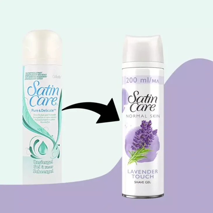 GILLETTE SATIN CARE LAVENDER TOUCH ŻEL DO GOLENIA DO SKÓRY NORMALNEJ 200ML