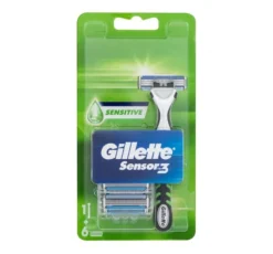 Gillette Sensor3 Sensitive maszynka do golenia dla mężczyzn rączka + 6 wkładów
