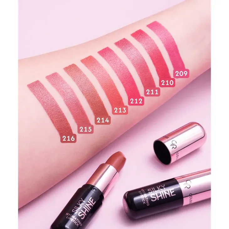 Golden Rose Hydrating Lipstick Silky Shine nawilżająca pomadka do ust 206 4,2 g
