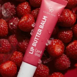 Golden Rose Lip Butter Balm Care&Gloss nawilżająco-odżywczy balsam do ust z peptydami 06 Strawberry Jam 13,5 ml