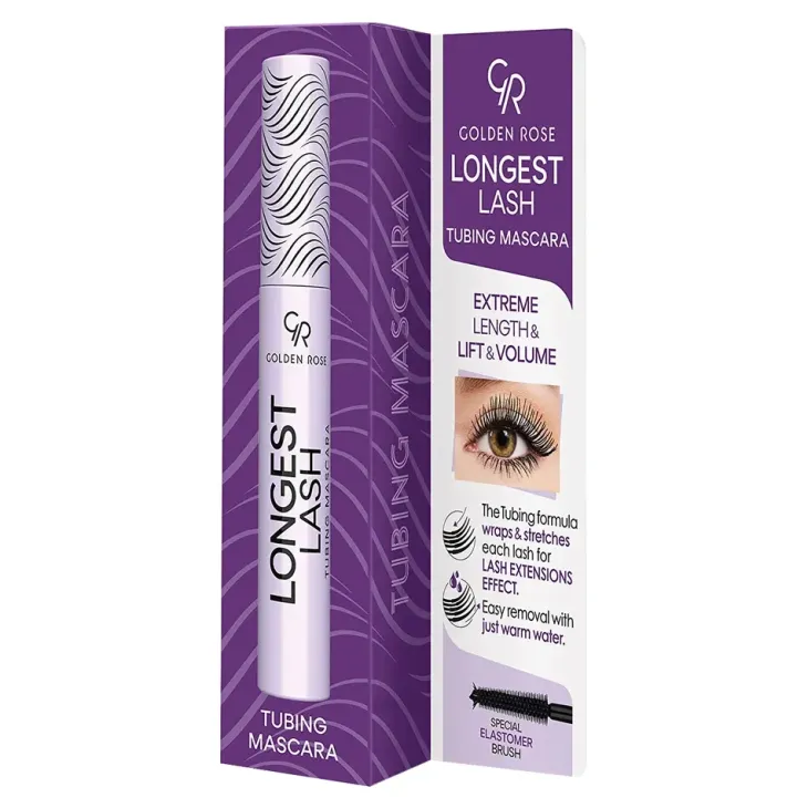 Golden Rose Longest Lash Tubing Mascara wydłużający tusz do rzęs tubujący czarny 9 ml