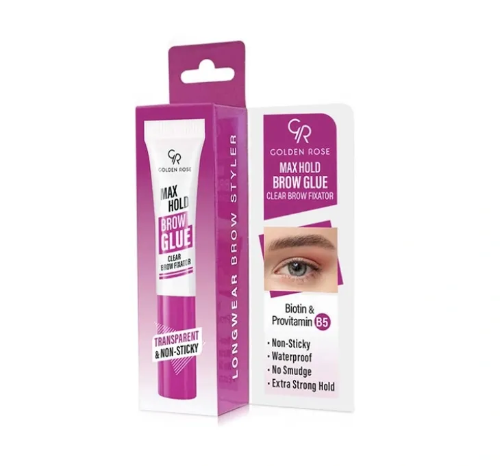 Golden Rose Max Hold Brow Glue wodoodporny klej do stylizacji brwi Transparent 7 ml