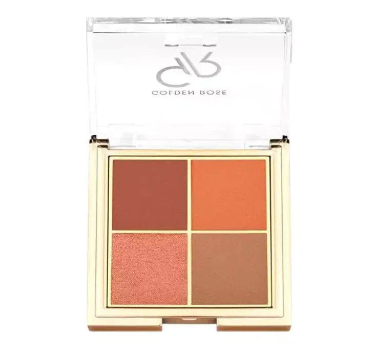 Golden Rose Quattro paleta cieni do powiek 05 Red Brick 4 x 2,2 g