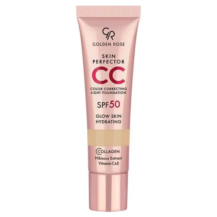 Golden Rose Skin Perfector CC Light Foundation lekki podkład korygujący do twarzy SPF50 101 Beige 30 ml