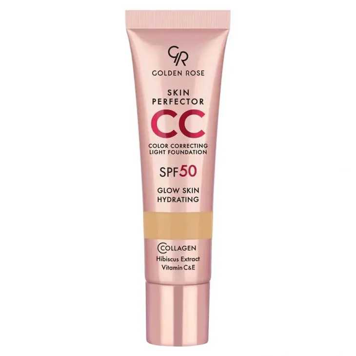 Golden Rose Skin Perfector CC Light Foundation lekki podkład korygujący do twarzy SPF50 102 Neutral 30 ml