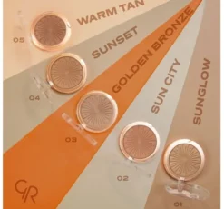 Golden Rose Sun Bright puder brązujący do twarzy 04 Sunset 12,5 g
