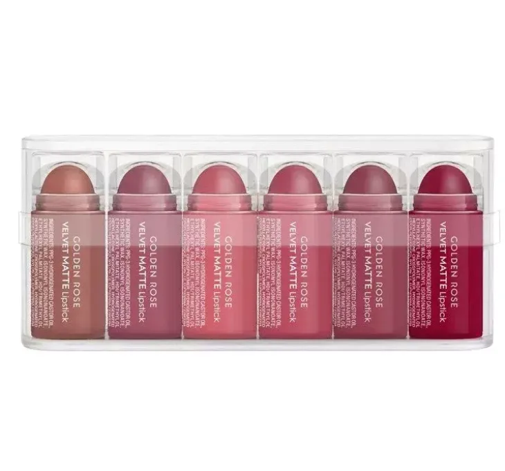 Golden Rose Velvet Matte zestaw 6 mini pomadek 6 x 0,5 g
