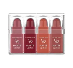 Golden Rose zestaw 4 matowych mini pomadek do ust 03 4 g