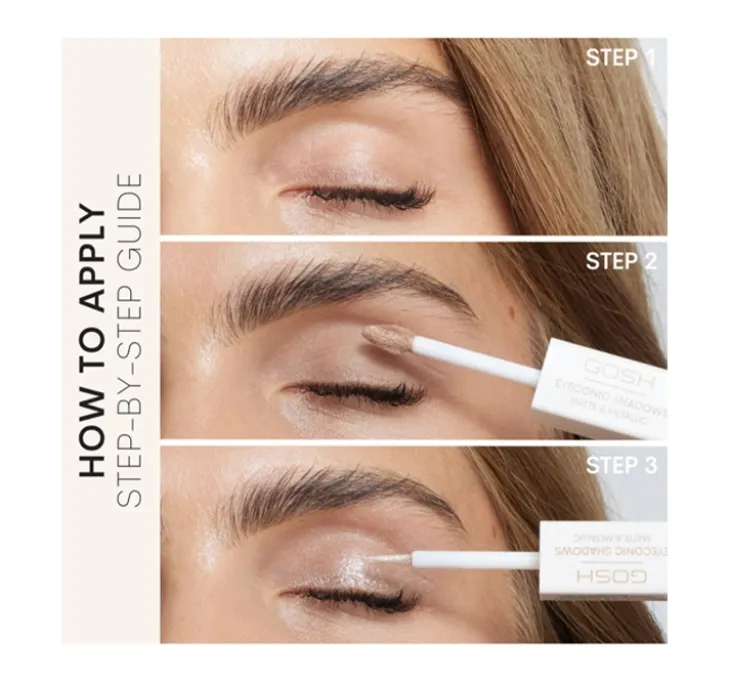Gosh Eyeconic Shadows Matte and Metallic dwustronny cień w płynie 003 Savage 2 x 1,5 ml