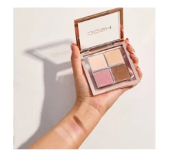 Gosh Glow Palette paleta rozświetlaczy do twarzy 001 Fourfilled 11,6 g