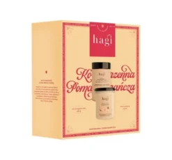 Hagi Korzenna Pomarańcza świąteczny zestaw prezentowy sól do kąpieli 480 g + świeca sojowa 215 ml