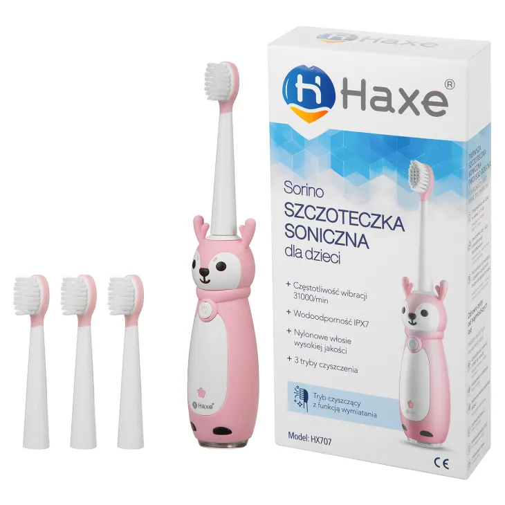 Haxe Sorino szczoteczka soniczna dla dzieci od 3 lat HX707 Różowa