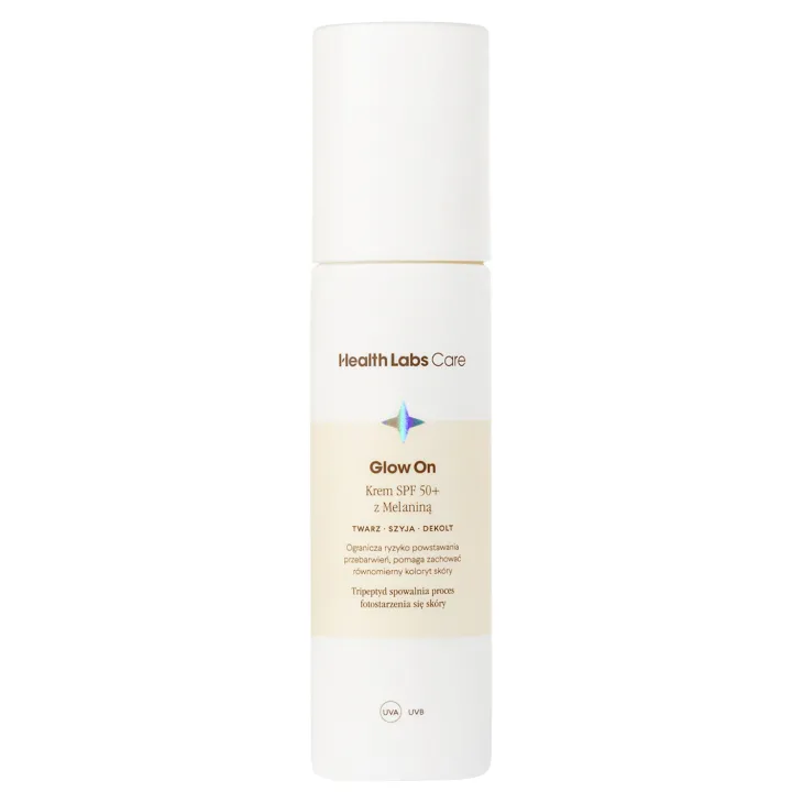 Health Labs Care Glow On przeciwsłoneczny krem do twarzy z melaniną SPF50+ 50 ml
