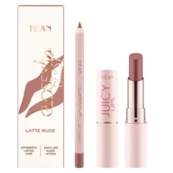 Hean Glossy Lip Duo zestaw błyszczyka w sztyfcie i konturówki Latte Nude 4,6 g