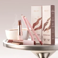 Hean Glossy Lip Duo zestaw błyszczyka w sztyfcie i konturówki Latte Nude 4,6 g
