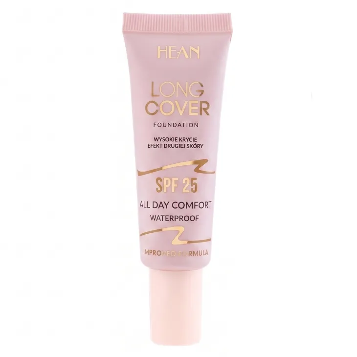 Hean Long Cover All Day Comfort wodoodporny podkład kryjący SPF25 C1 Ivory 25 ml