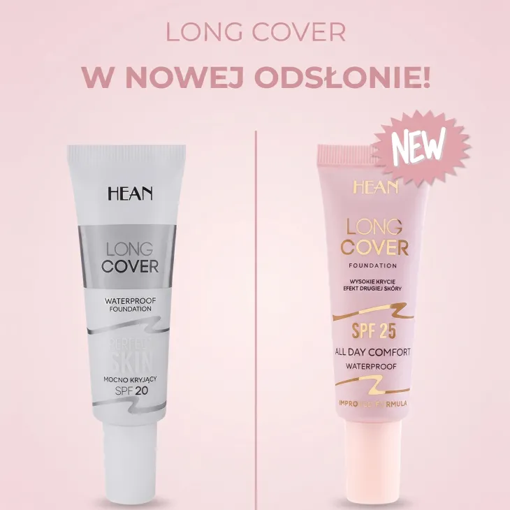 Hean Long Cover All Day Comfort wodoodporny podkład kryjący SPF25 C3 Beige 25 ml