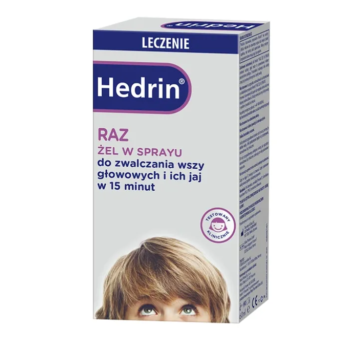 Hedrin Raz wyrób medyczny płynny żel w sprayu do zwalczania wszy głowowych i ich jaj 60 ml