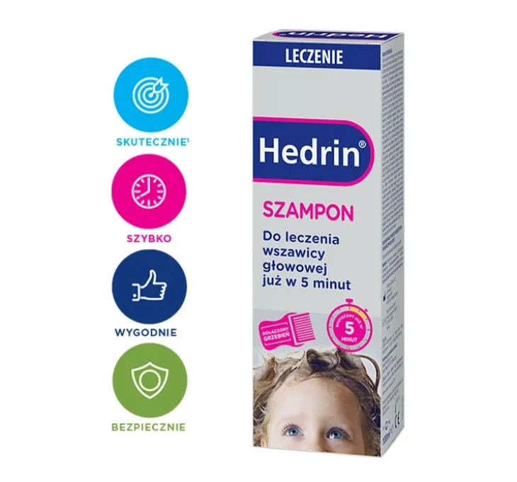 Hedrin szampon do zwalczania wszy głowowych i ich jaj już w 5 minut 100 ml