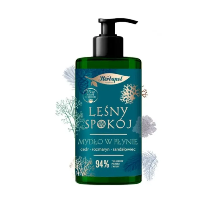 Herbapol Leśny Spokój mydło w płynie Cedr Rozmaryn Sandałowiec 390 ml