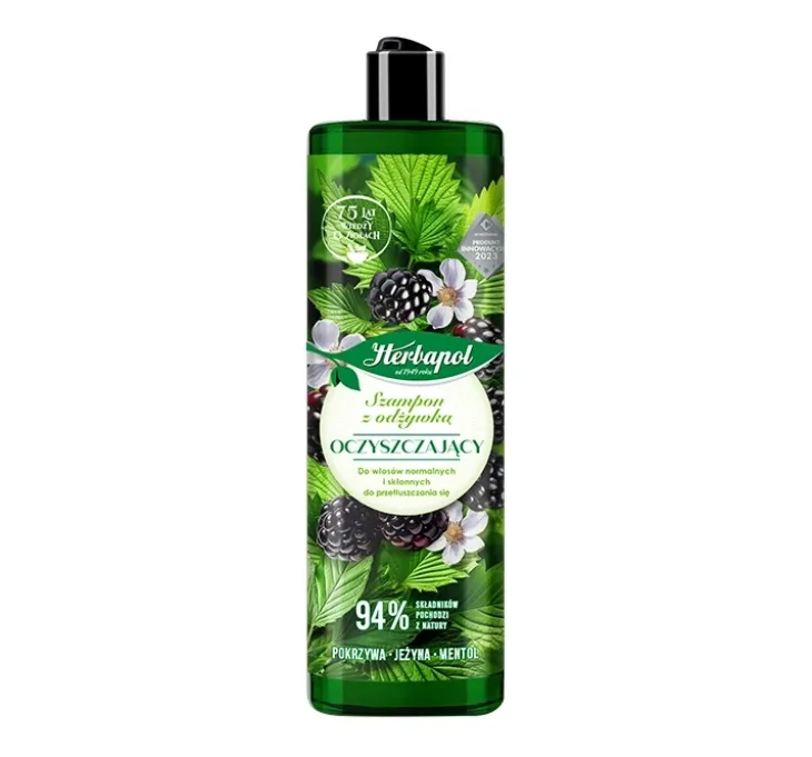 Herbapol szampon z odżywką do włosów normalnych i skłonnych do przetłuszczania się 400 ml
