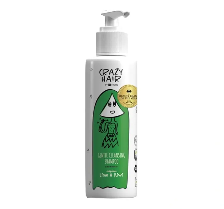 HiSkin Crazy Hair łagodnie oczyszczający szampon do włosów Limonka i Kiwi 300 ml