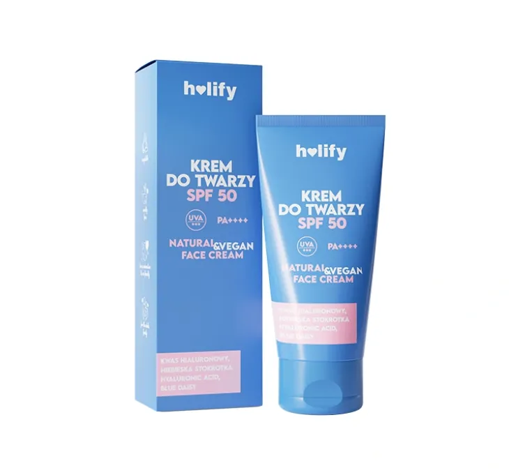 Holify hialuronowy krem do twarzy SPF50 PA++++ 50 ml