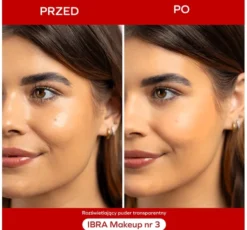 Ibra Glow Transparent Powder rozświetlający puder transparentny Nr 3 12g