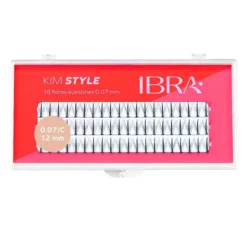 Ibra Kim Style sztuczne rzęsy kępki czarne 12mm