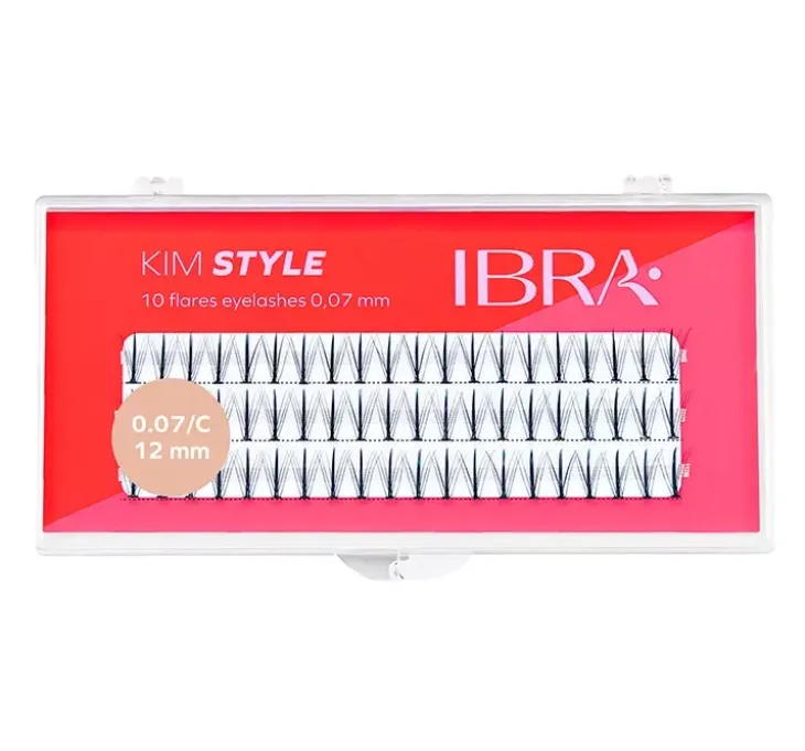 Ibra Kim Style sztuczne rzęsy kępki czarne 12mm