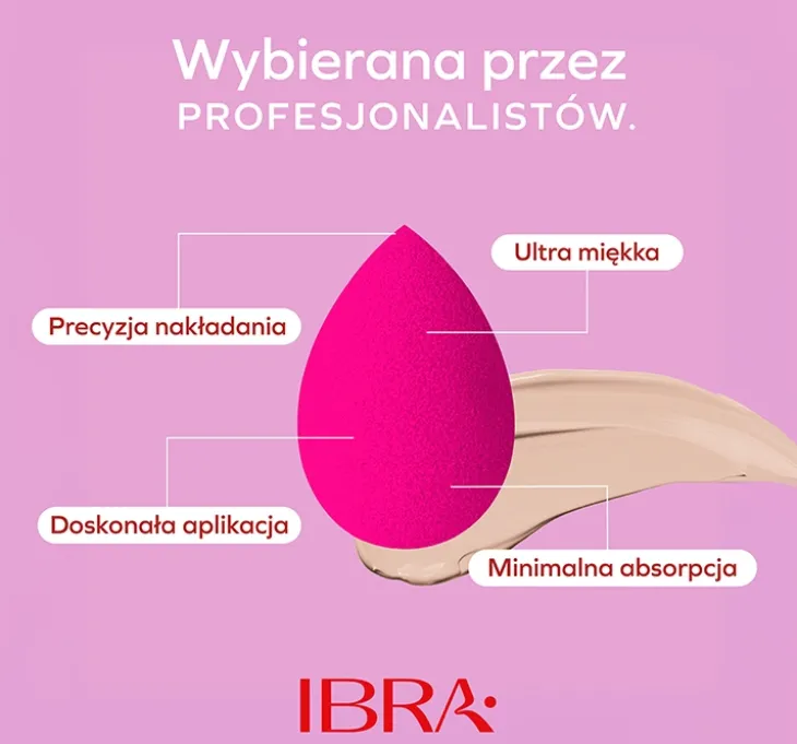 Ibra Makeup Blender Sponge gąbka różowa