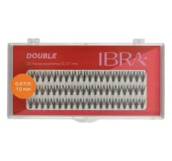 Ibra Sztuczne Rzęsy Double kępki czarne C0,07 10mm