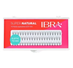 IBRA SZTUCZNE RZĘSY NATURALS KĘPKI C0,07 12MM