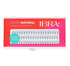 IBRA SZTUCZNE RZĘSY NATURALS KĘPKI C0,07 11MM
