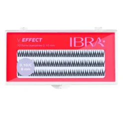 Ibra Sztuczne Rzęsy V Effect kępki czarne 8mm