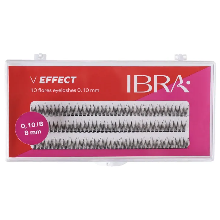Ibra V Effect sztuczne rzęsy w kępkach 0,10/B 8 mm