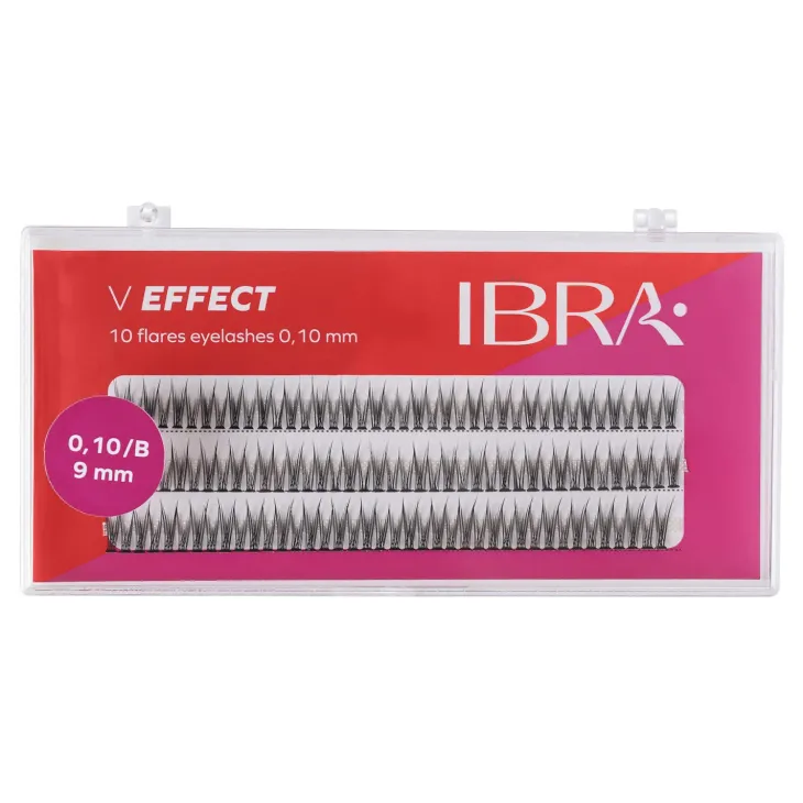Ibra V Effect sztuczne rzęsy w kępkach 0,10/B 9 mm