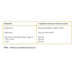 Ibuvit D3 2000+K2 MK-7 Omega-3 suplement diety dla dzieci, młodzieży i dorosłych 30 kapsułek